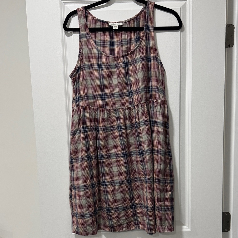 American Eagle Outfitters Plaid Dress - Red and Blue